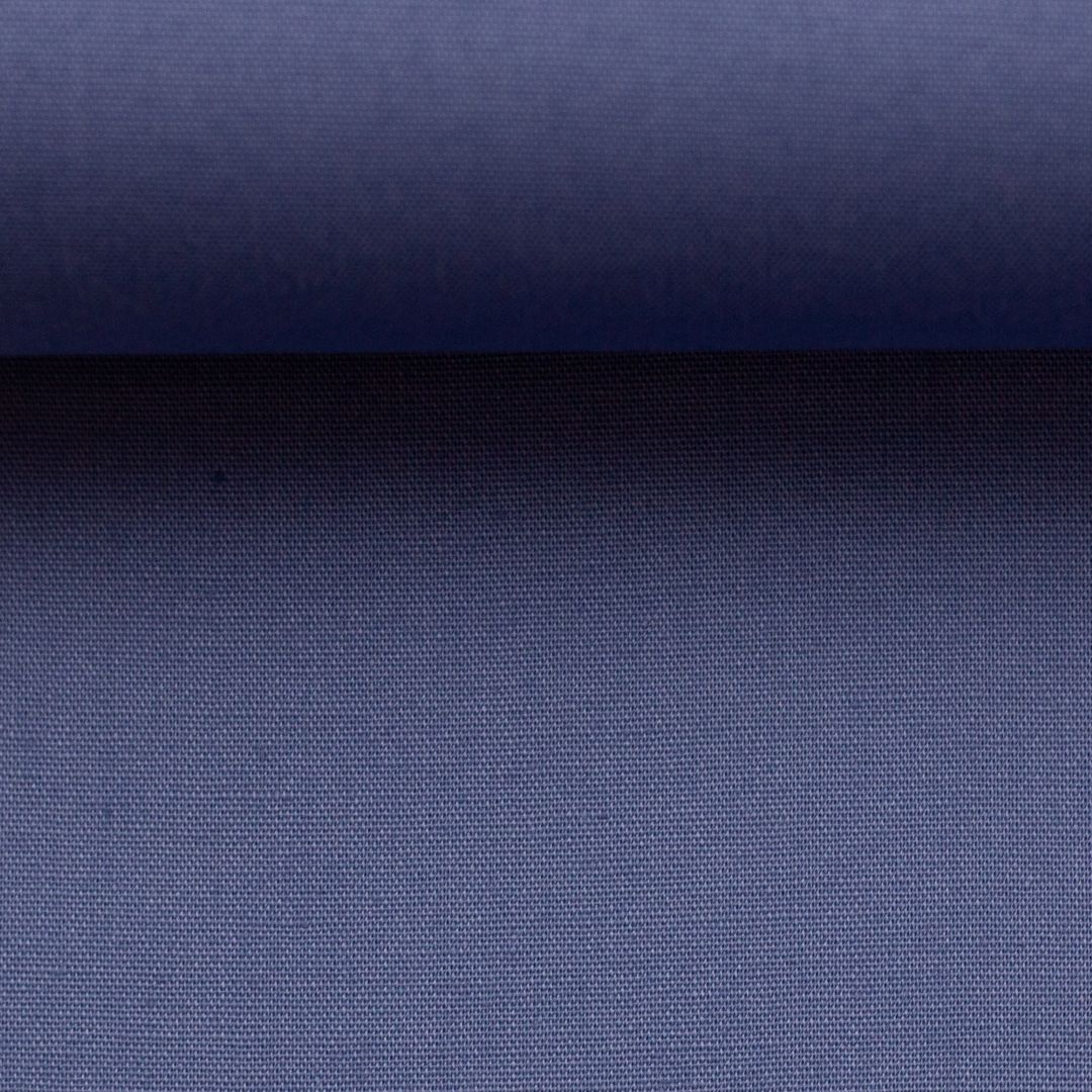 Swafing Baumwollstoff Uni blau rauchblau "Heide" 078629-000259