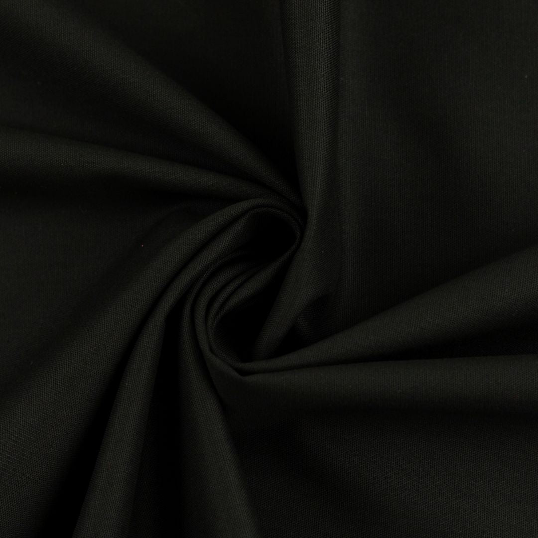 Swafing Baumwollstoff Uni schwarz "Heide" 078629-000299