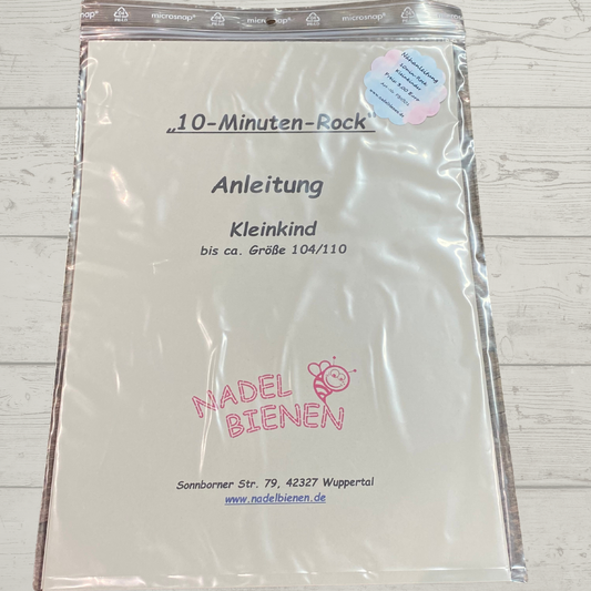 Nadelbienen Schnittmuster "10 Minuten Rock"