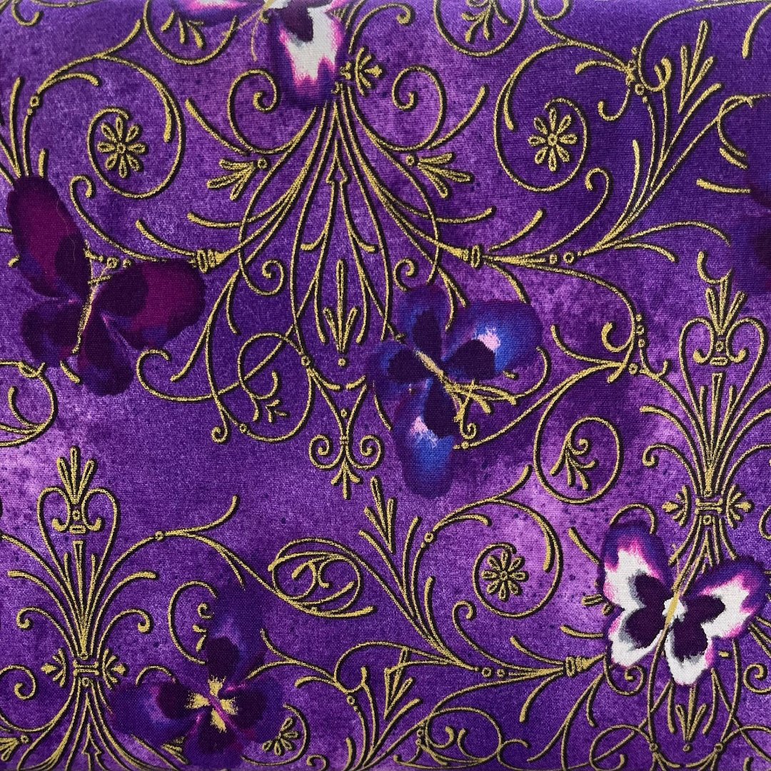 Benartex "Pansy Noir" 84-4871