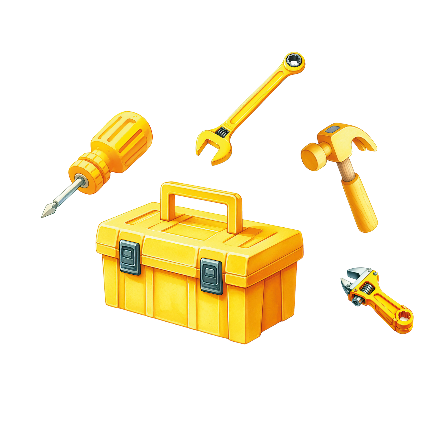 Bügelbild Werkzeug mit Koffer Aufbügelbild Bügelbilder Applikationen Nr. 000022-15