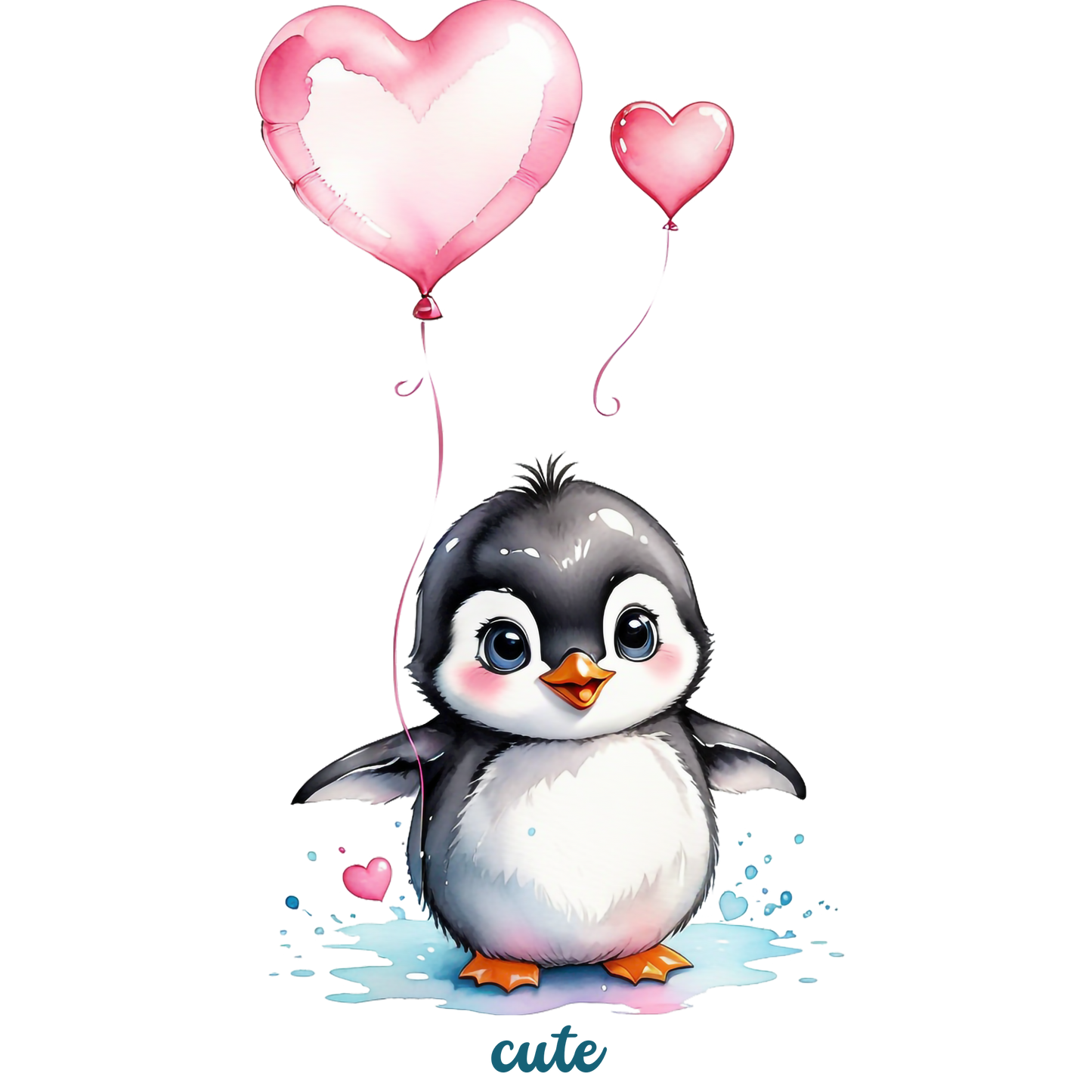 Bügelbild Pinguin Cute Aufbügelbild Bügelbilder Applikationen Nr. 000017-5