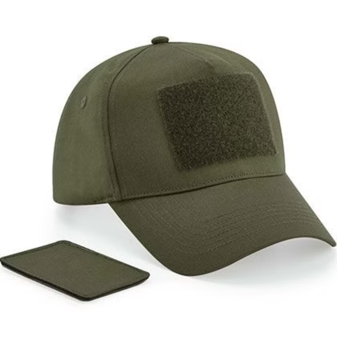 CAP Baseballcap mit Wechselpatch Schwebebahn Kaiserwagen Wuppertal "W-Tradition" by Nadelbienen military green