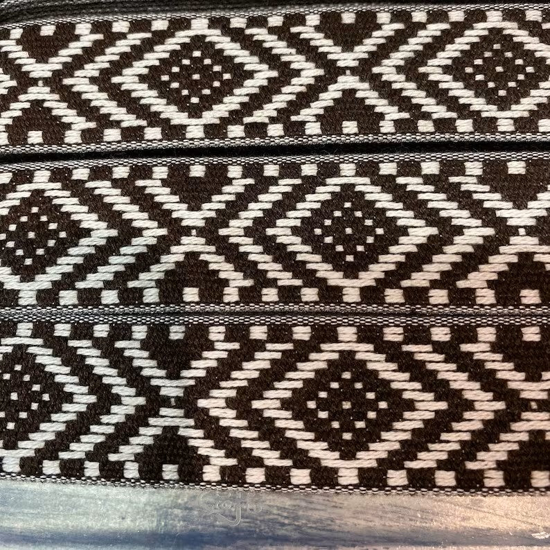 Gurtband Baumwolle "Ethno" 3 cm braun Nr. 22