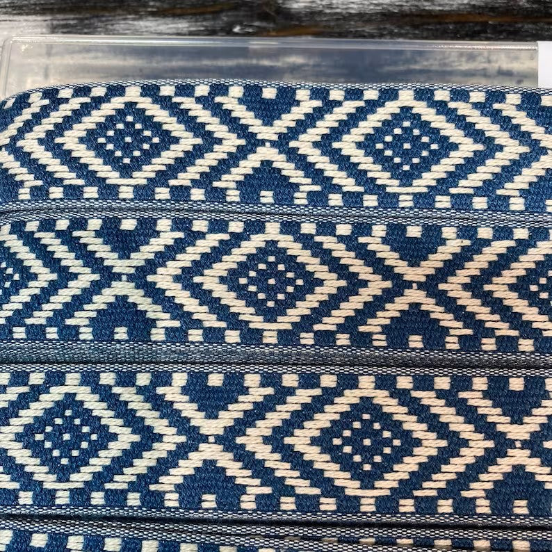 Gurtband Baumwolle "Ethno" 3 cm hellblau Nr. 72