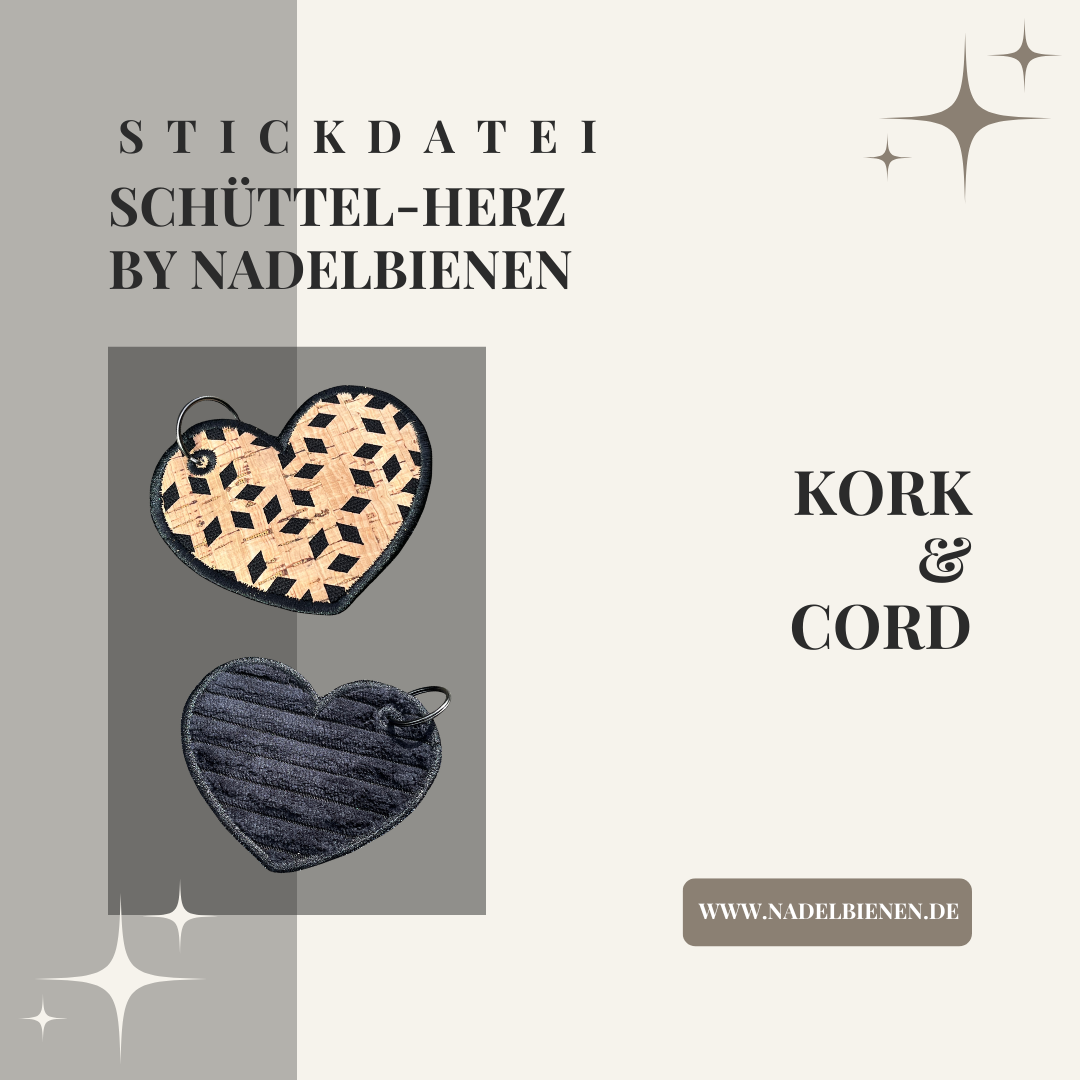 Schüttel-Herz by Nadelbienen Stickdatei Digitaler Download