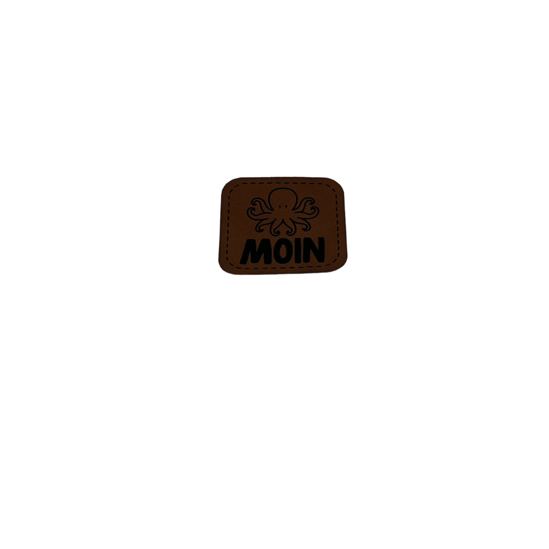 Aufnäher Label KL37 „MOIN KRAKE“ Kunstleder Maritim