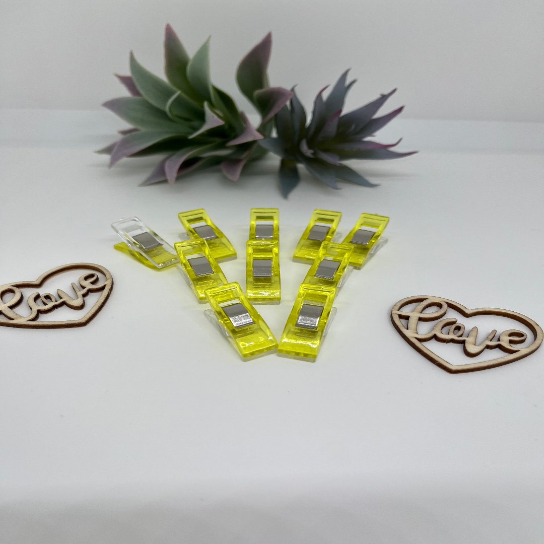 Stoffklammern Clips 10 Stück gelb