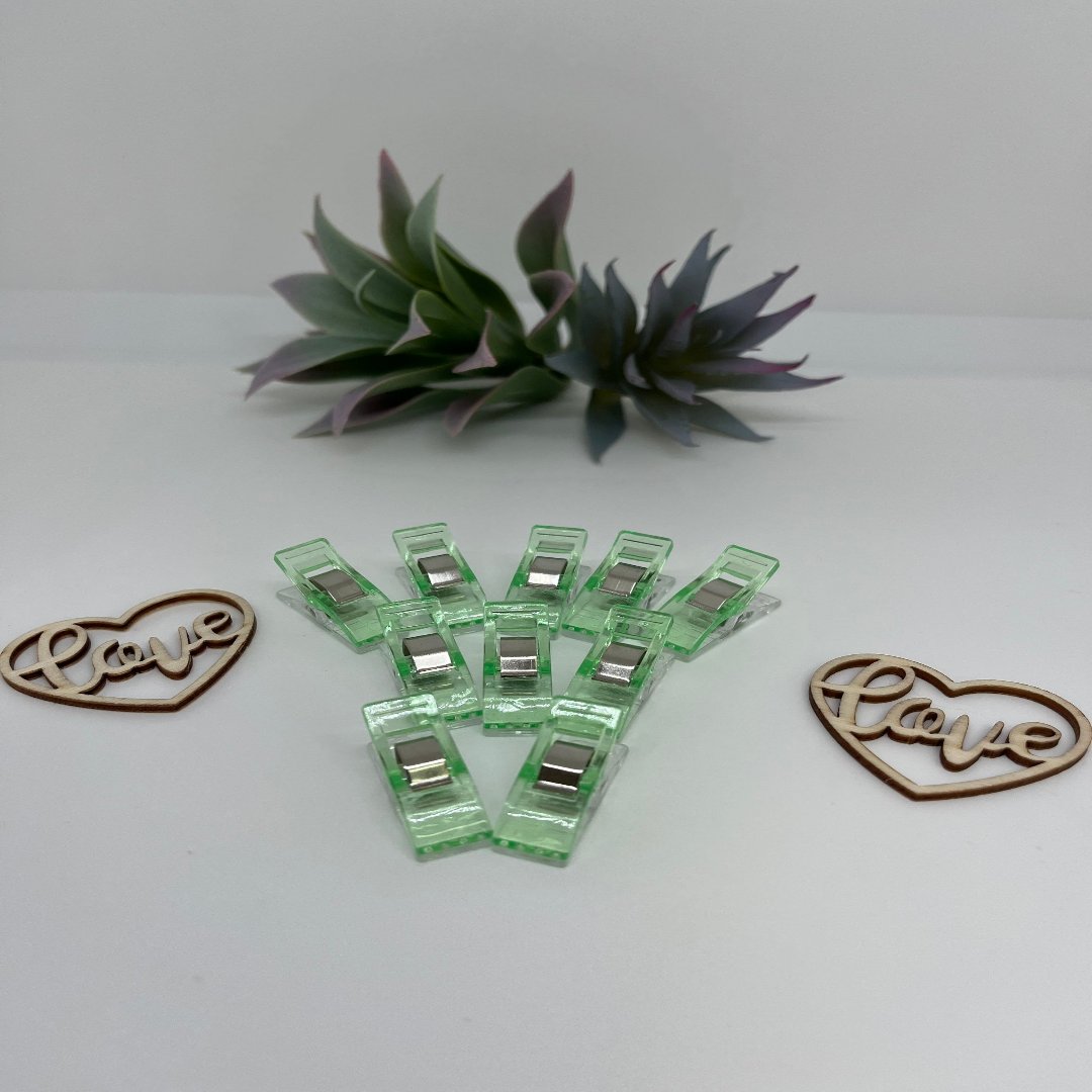 Stoffklammern Clips 10 Stück hellgrün