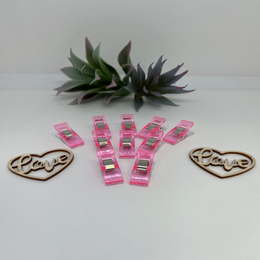 Stoffklammern Clips 10 Stück pink