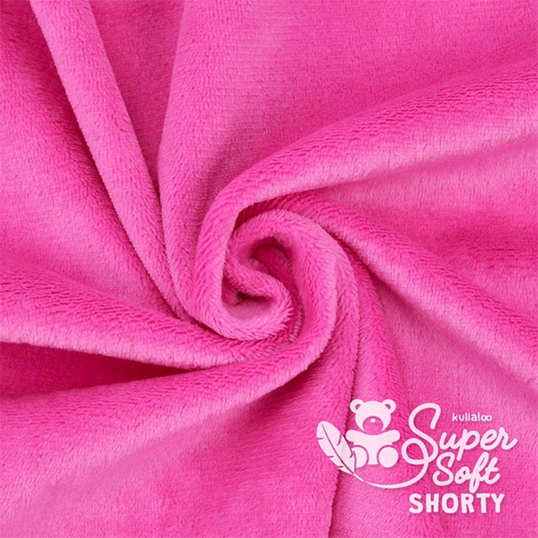 Kullaloo Plüschstoff Super Soft Shorty 1,5 mm pink 62313