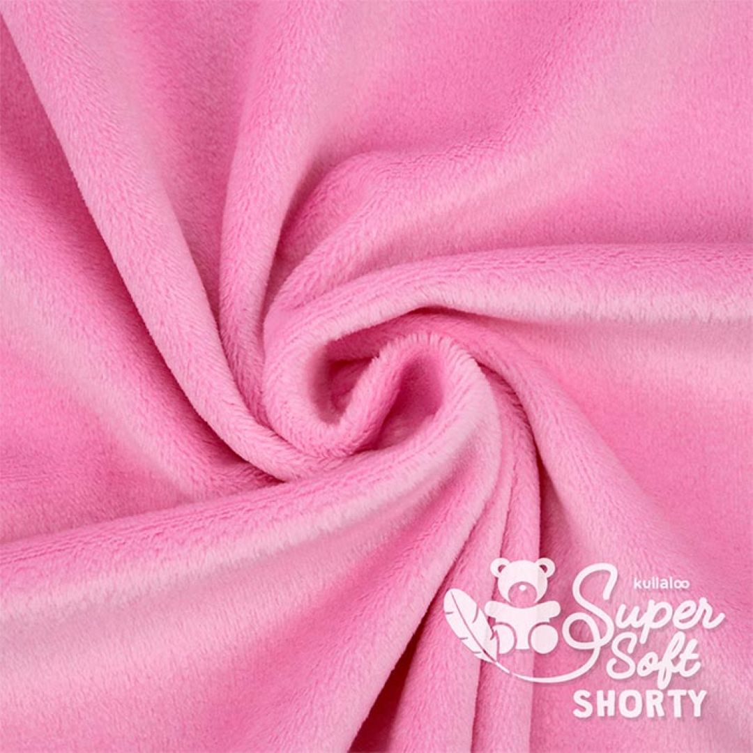Kullaloo Plüschstoff Super Soft Shorty 1,5 mm rosa 62317