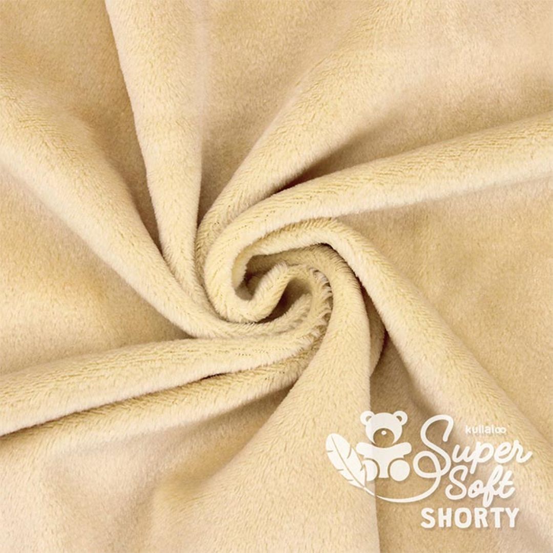 Kullaloo Plüschstoff Super Soft Shorty 1,5 mm beige 62319
