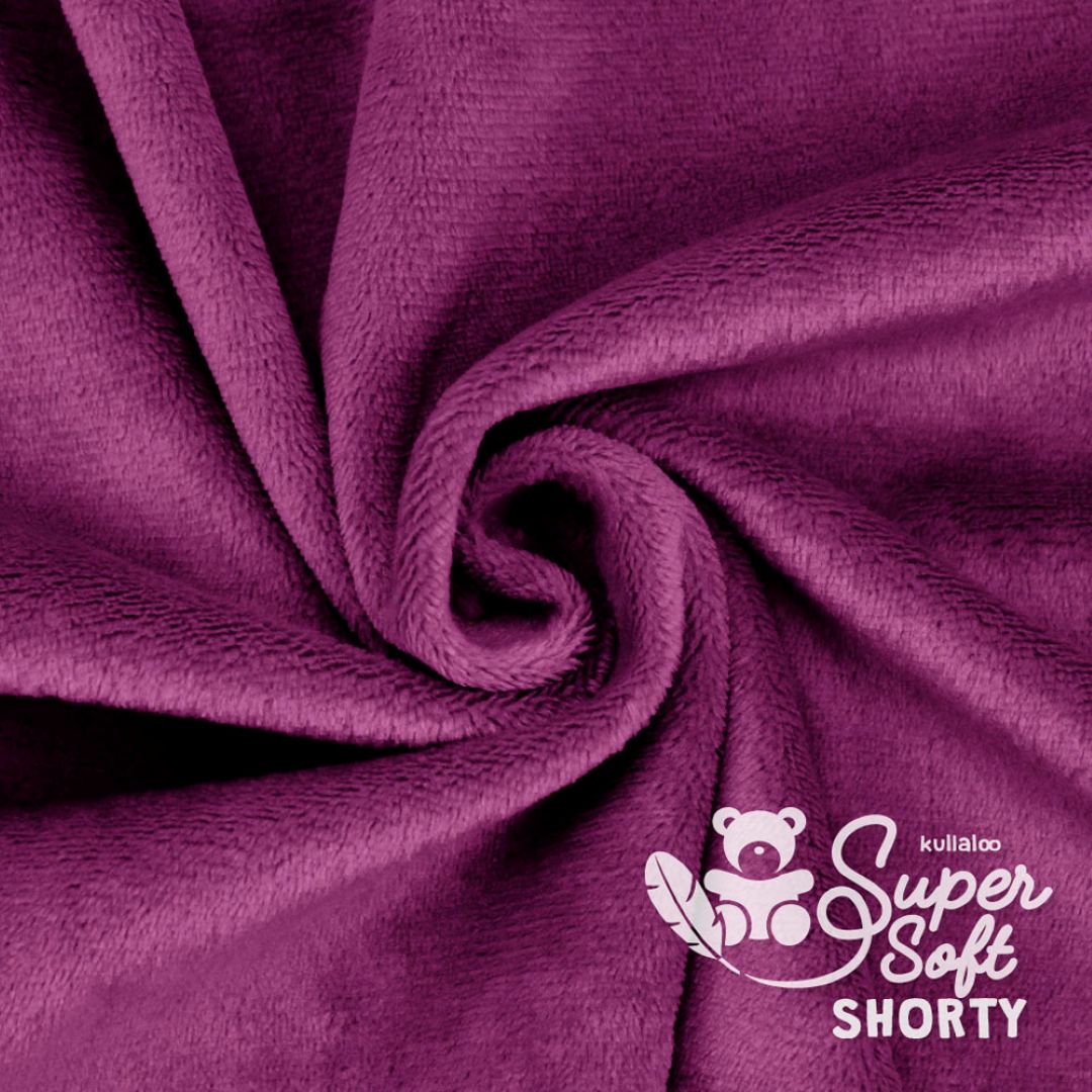 Kullaloo Plüschstoff Super Soft Shorty 1,5 mm pflaume 62321