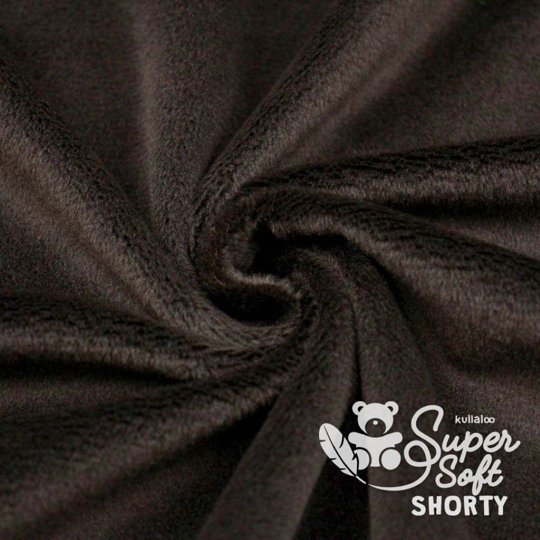 Kullaloo Plüschstoff Super Soft Shorty 1,5 mm dunkelbraun schoko 62325