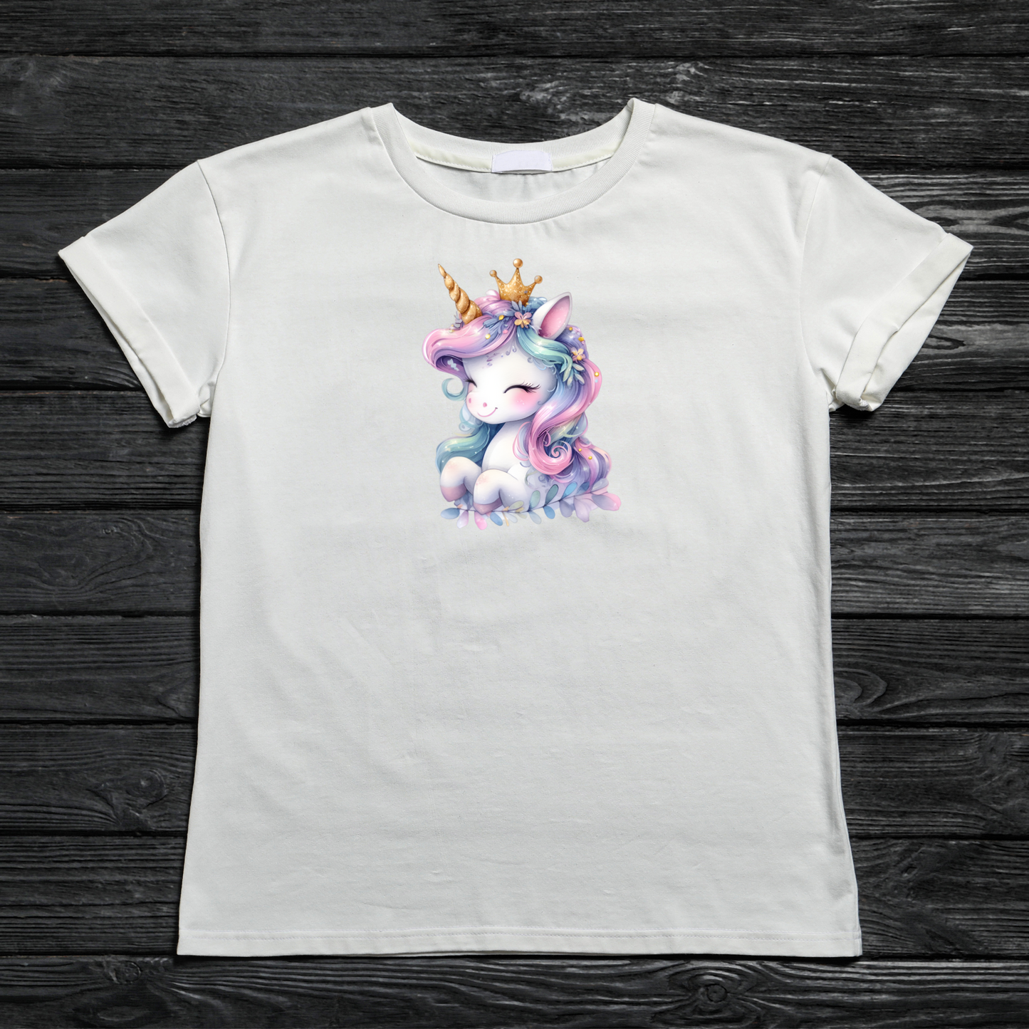 Bügelbild Einhorn mit Krone 1 Aufbügelbild Bügelbilder Applikationen Nr. 000032-15