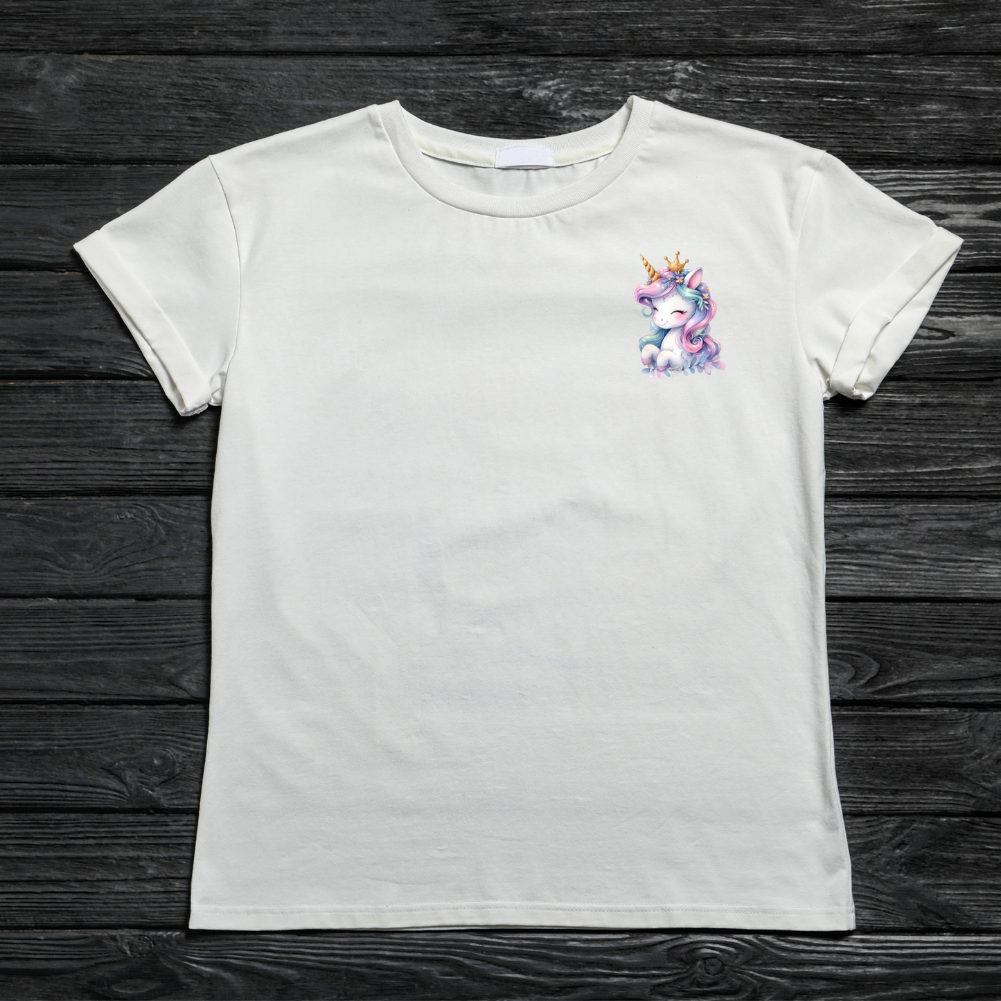 Bügelbild Einhorn mit Krone 1 Aufbügelbild Bügelbilder Applikationen Nr. 000032-5