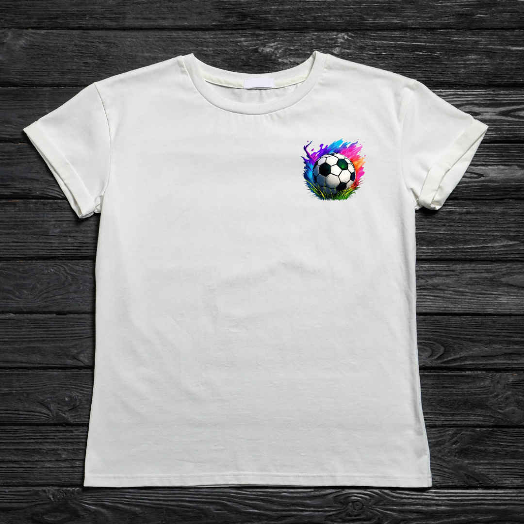 Bügelbild Fußball mit Flammen blau lila Aufbügelbild Bügelbilder Applikationen Nr. 000063-5