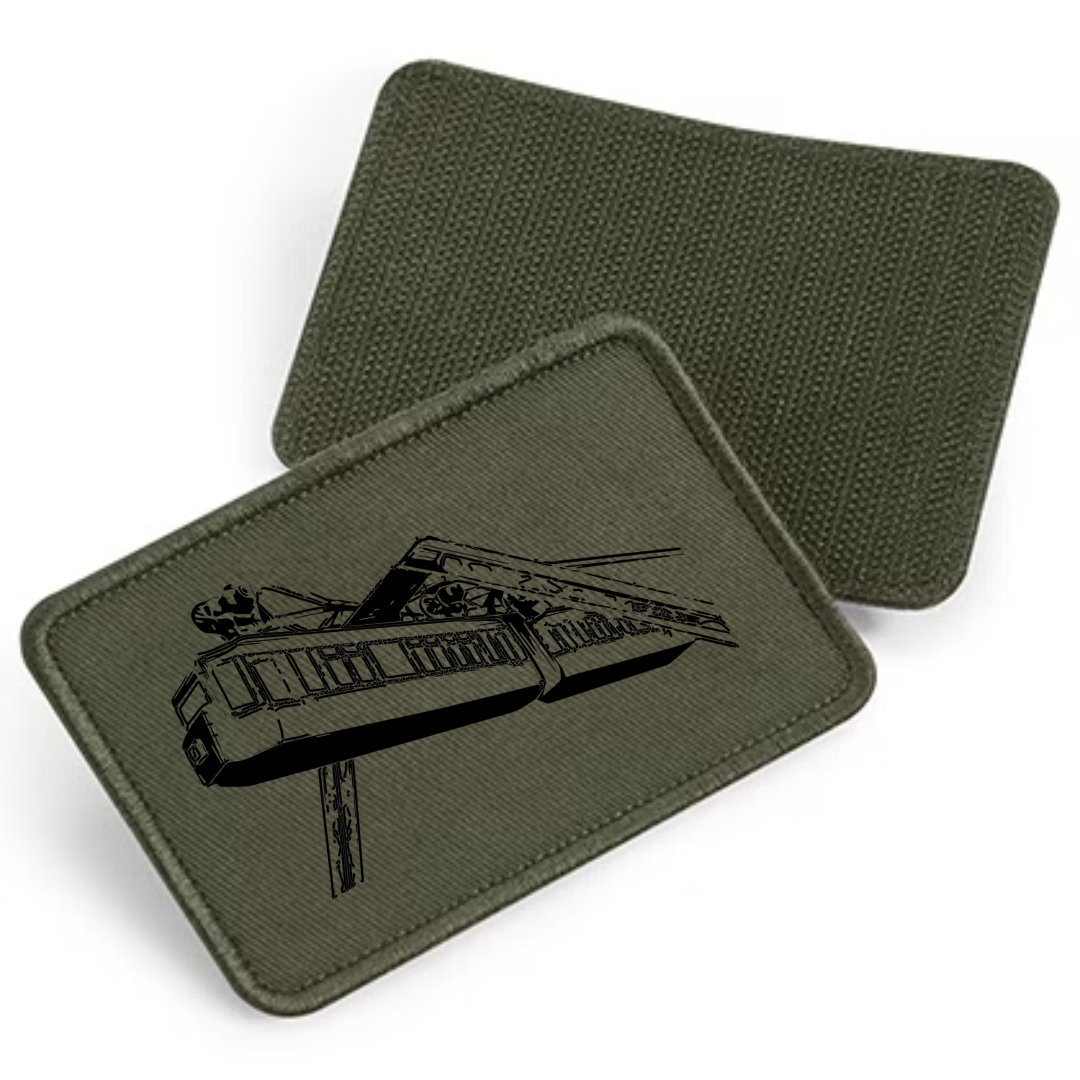 CAP Baseballcap mit Wechselpatch Schwebebahn Kaiserwagen Wuppertal "W-Tradition" by Nadelbienen military green