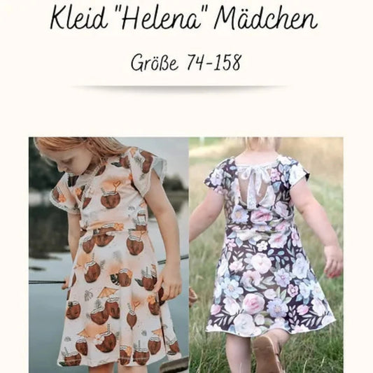 Tante Emmas Nähladen Schnittmuster Papier Kleid "Helena" Mädchen