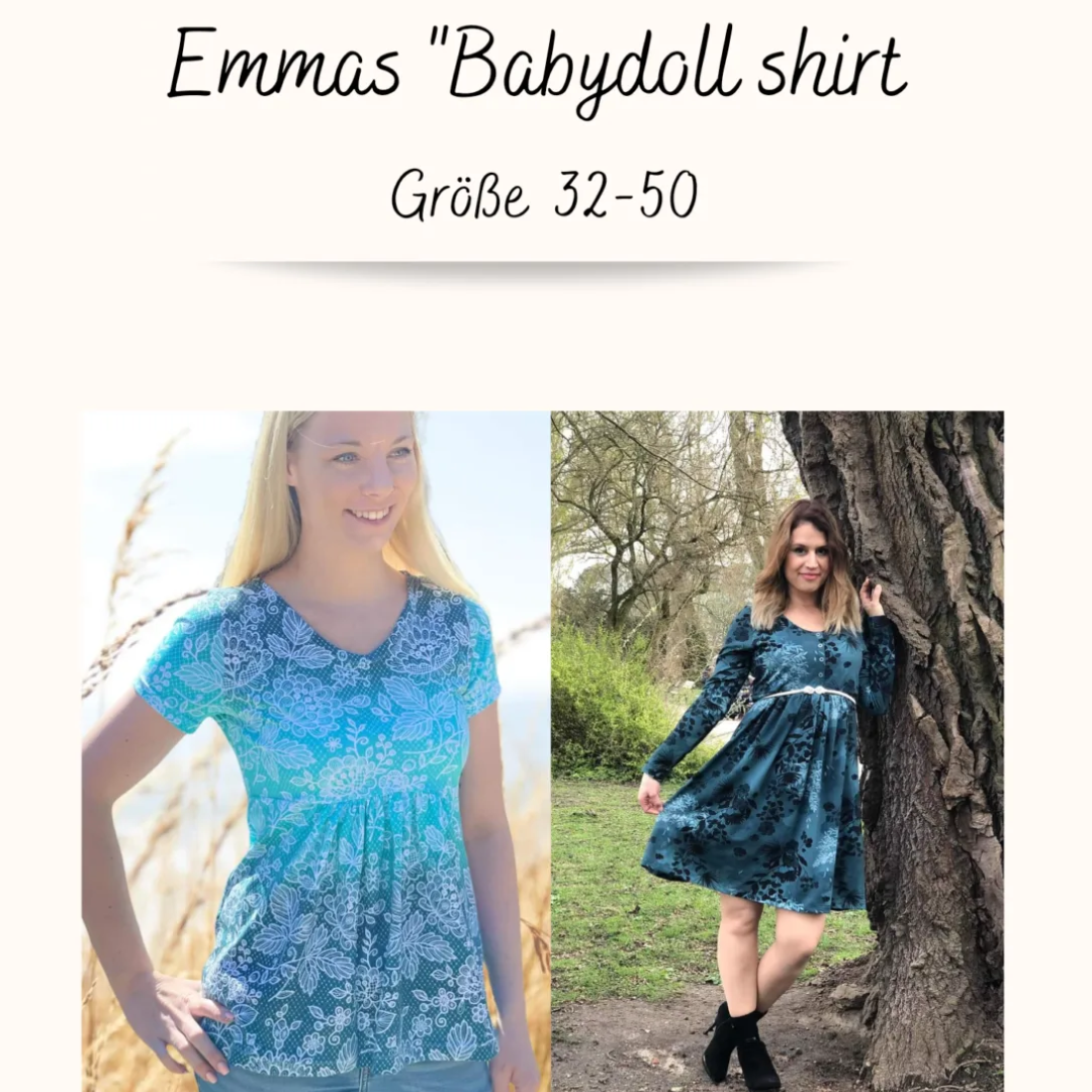 Tante Emmas Nähladen Schnittmuster Papier Shirt "Babydoll"