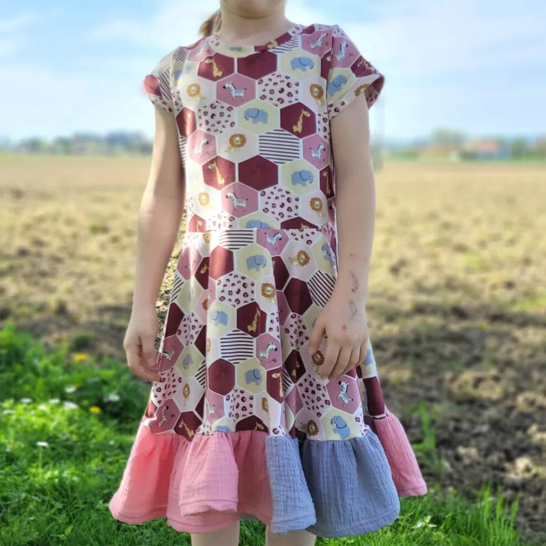 Tante Emmas Nähladen Schnittmuster Papier Kleid "Romance" Mädchen