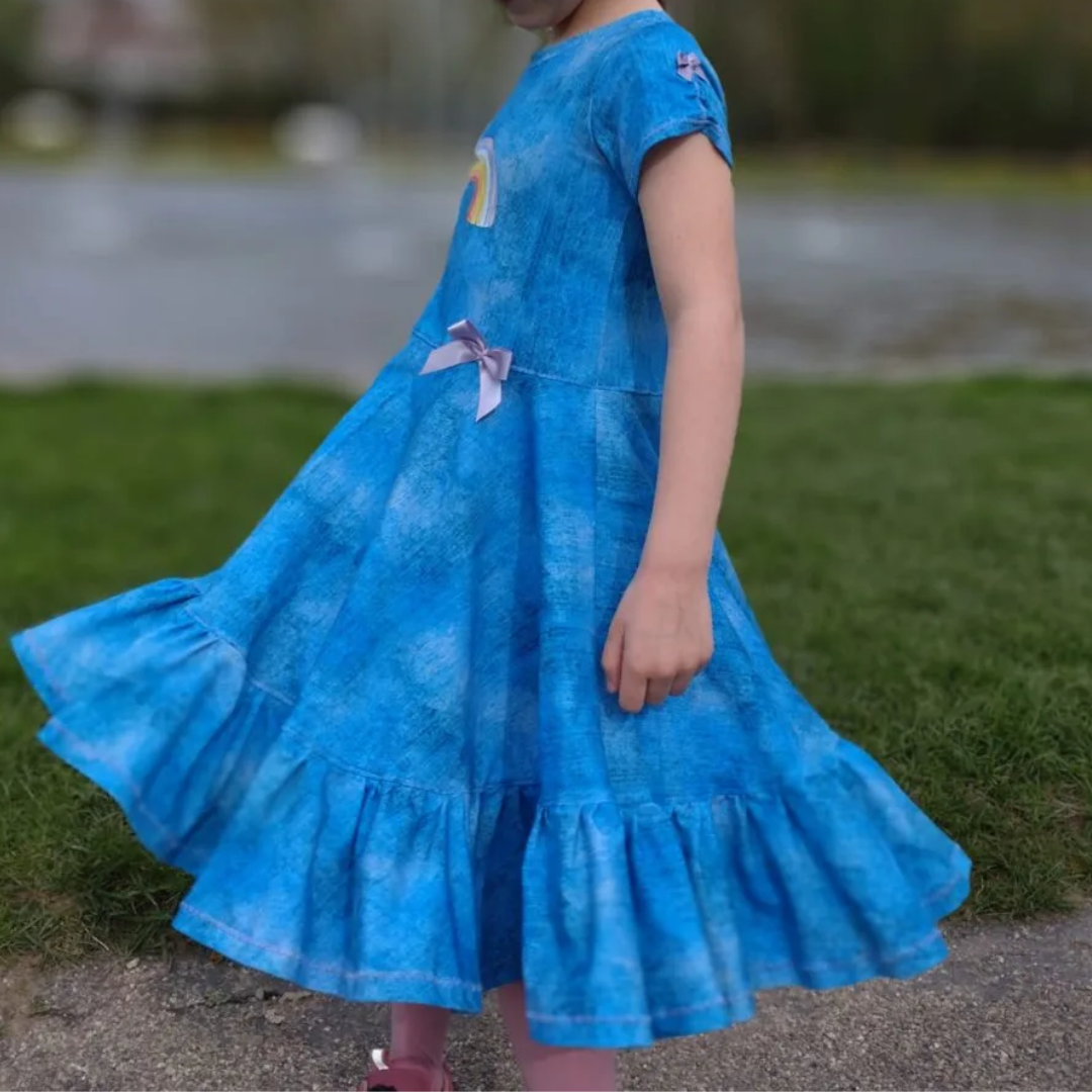 Tante Emmas Nähladen Schnittmuster Papier Kleid "Romance" Mädchen