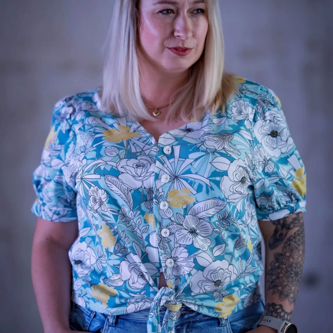 Tante Emmas Nähladen Schnittmuster Papier Oberteil "Knotilda"