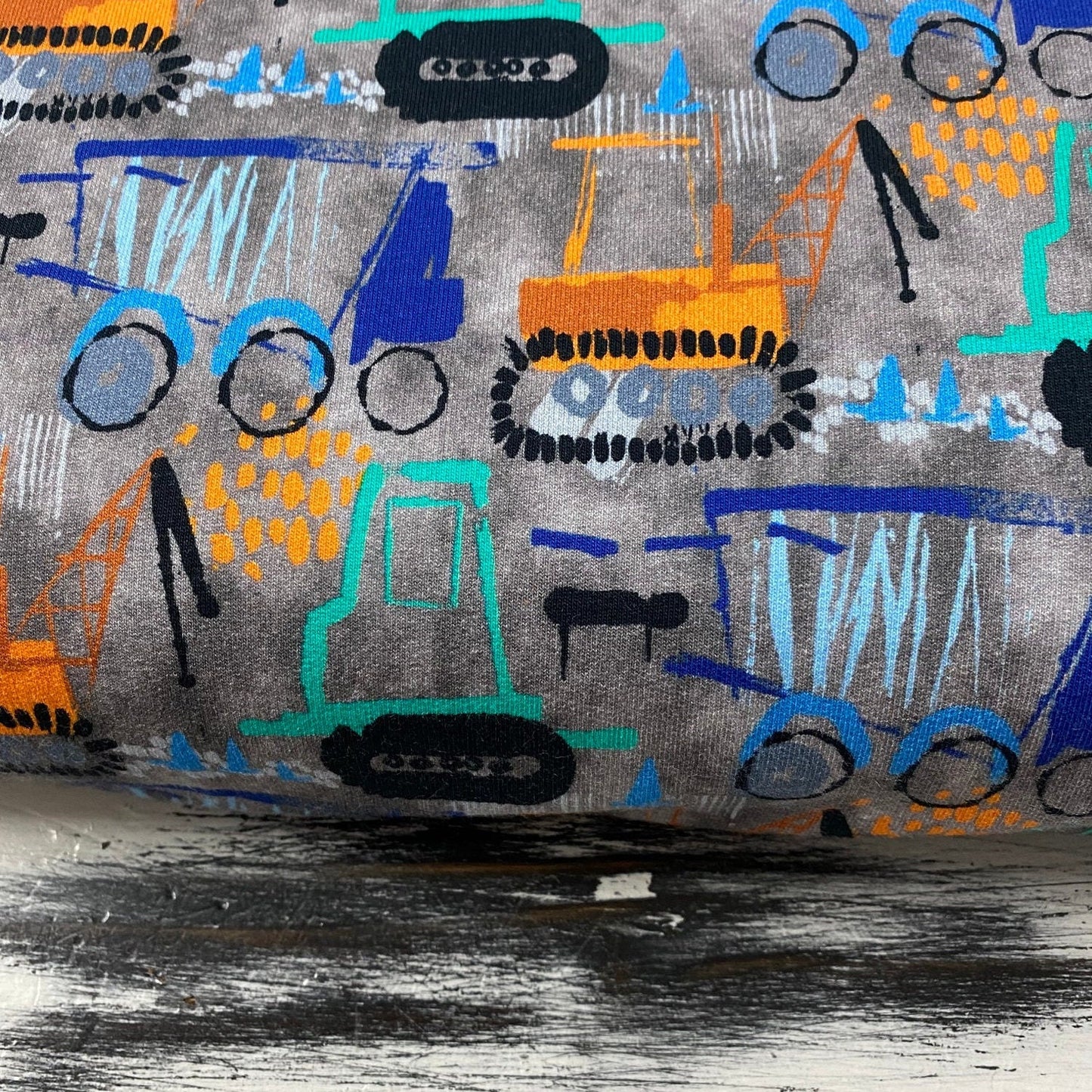 GL French Terry "Vehicles" Poppy GLÜVEHICLES
