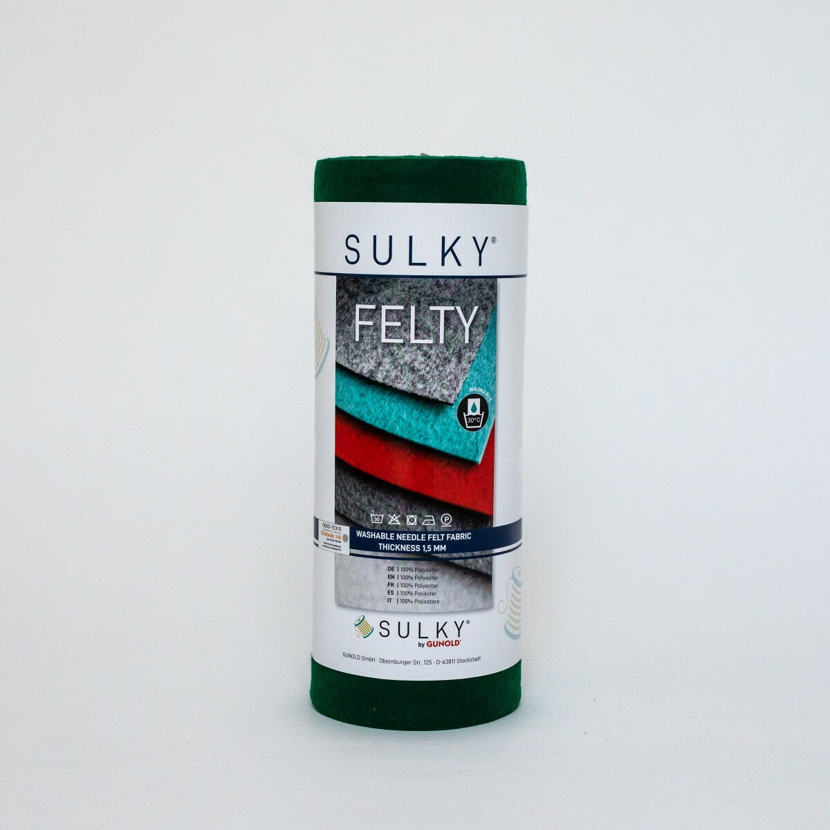 Filz Sulky Felty Gunold Stickfilz Nähen waschbar vegan dunkelgrün #448