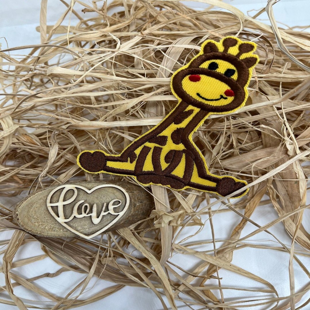 Applikation Patch Aufnäher Giraffe Tier Giraffen Tiere