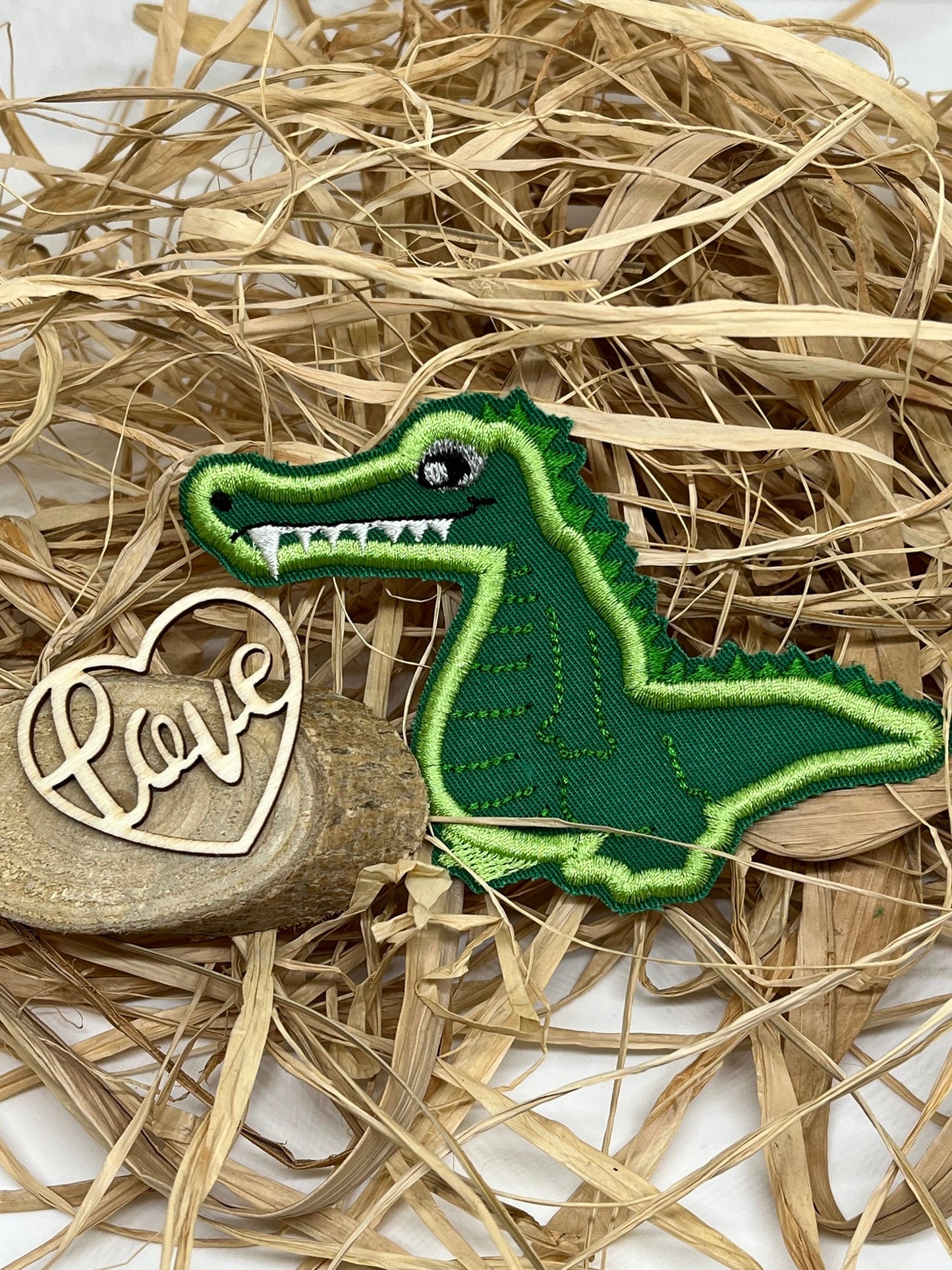 Applikation Patch Aufnäher Krokodil Tier Krokodile Tiere