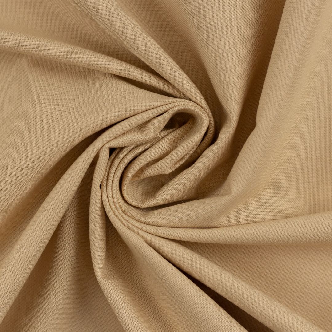 Swafing Baumwollstoff Uni beige "Heide" 078629-000170 Meterware