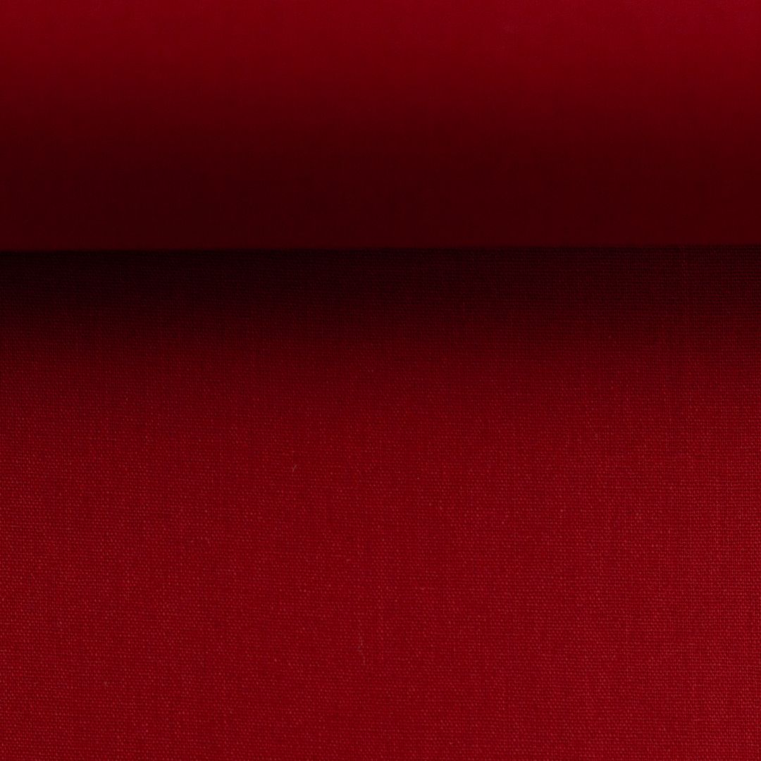 Swafing Baumwollstoff Uni burgundy "Heide" 078629-000339 Meterware
