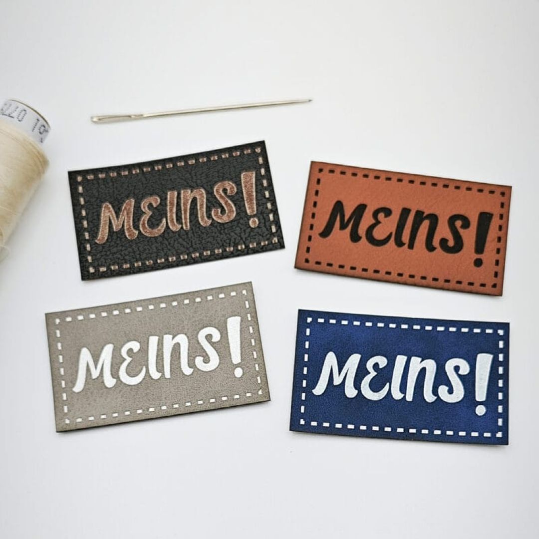 Tate Emmas Nähladen Kunstlederlabel „MEINS“