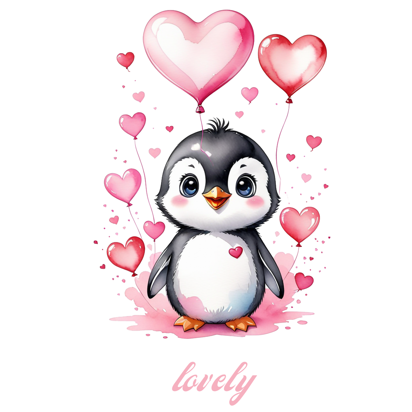 Bügelbild Pinguin Lovely Aufbügelbild Bügelbilder Applikationen Nr. 000016-10