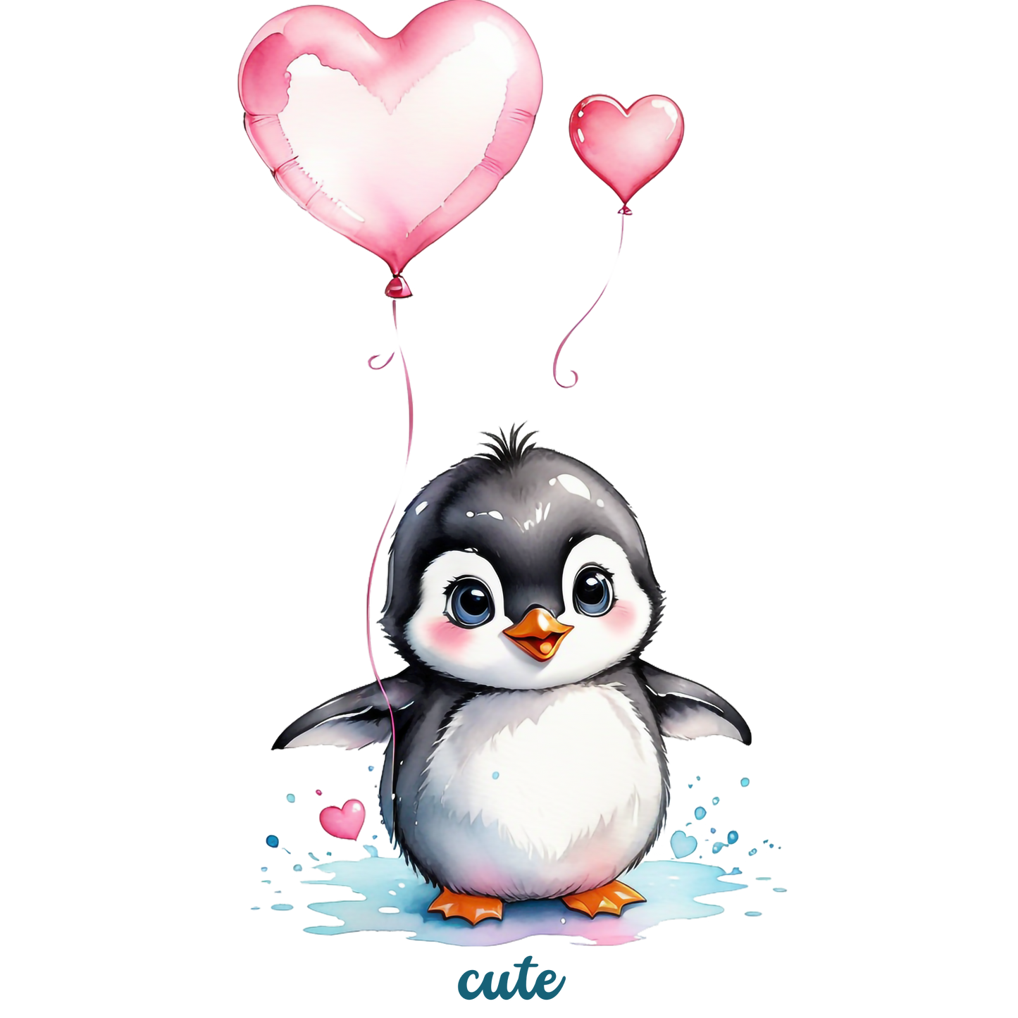 Bügelbild Pinguin Cute Aufbügelbild Bügelbilder Applikationen Nr. 000017-10