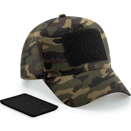 CAP Baseballcap mit Wechselpatch "Vohwinkel-Fuchs" camouflage / schwarz