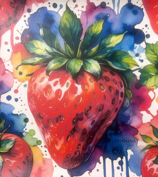 LAMANINA Kunstleder Panel Erdbeere