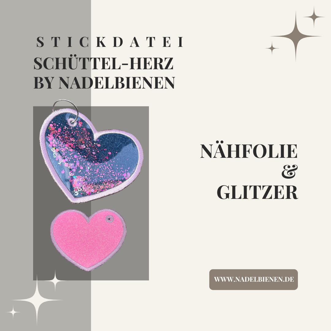 Schüttel-Herz by Nadelbienen Stickdatei Digitaler Download