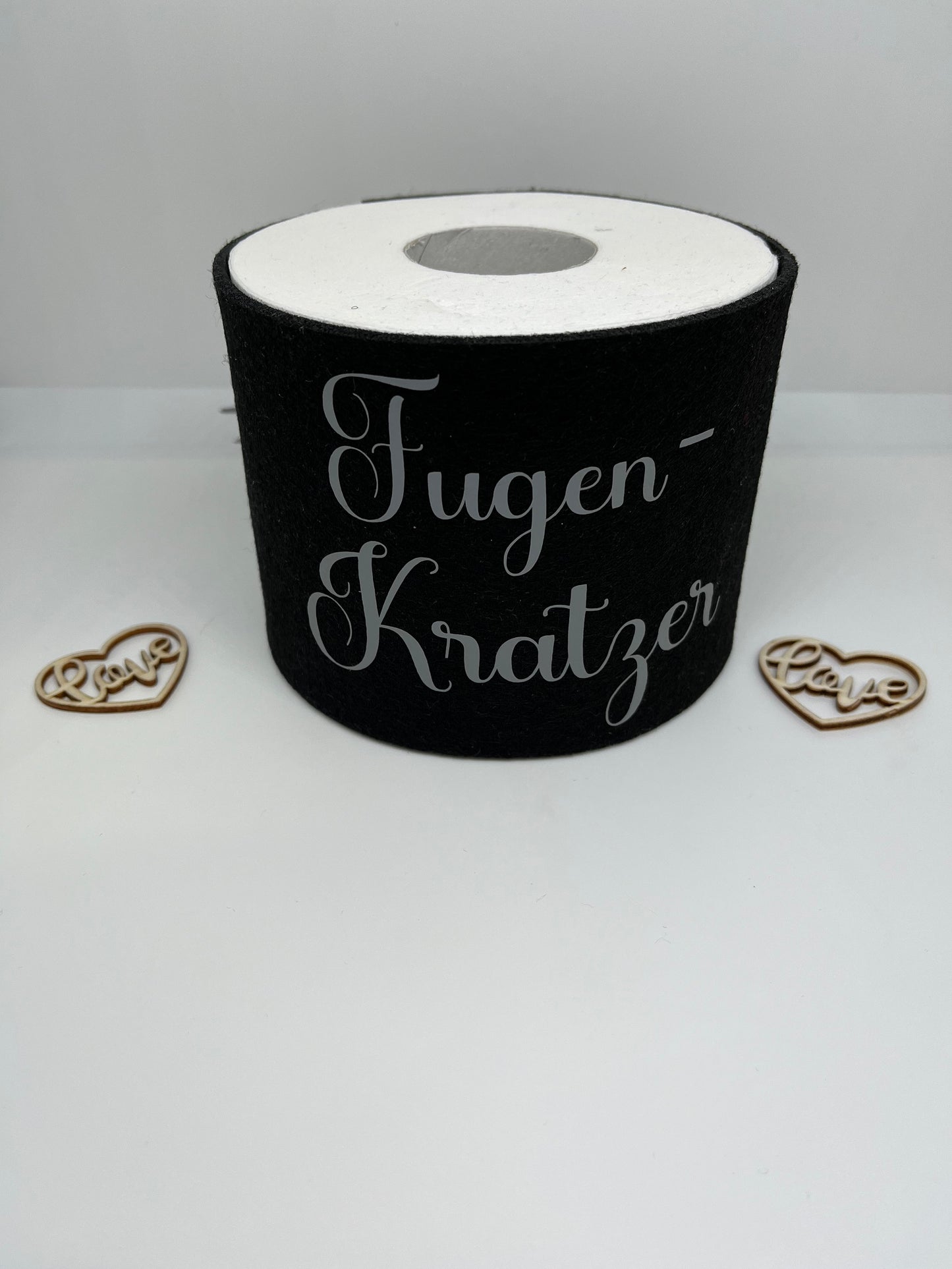 Filz Toilettenpapier-Cover schwarz "Fugenkratzer"
