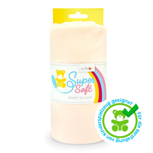 Kullaloo Plüschstoff Super Soft Shorty 1,5 mm hautfarben 62302