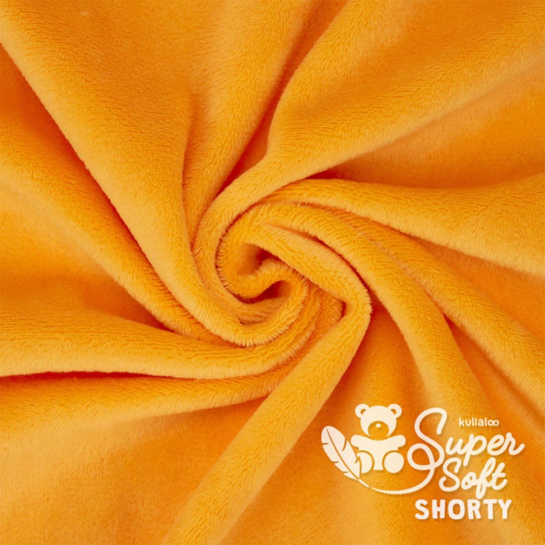 Kullaloo Plüschstoff Super Soft Shorty 1,5 mm orange 62304