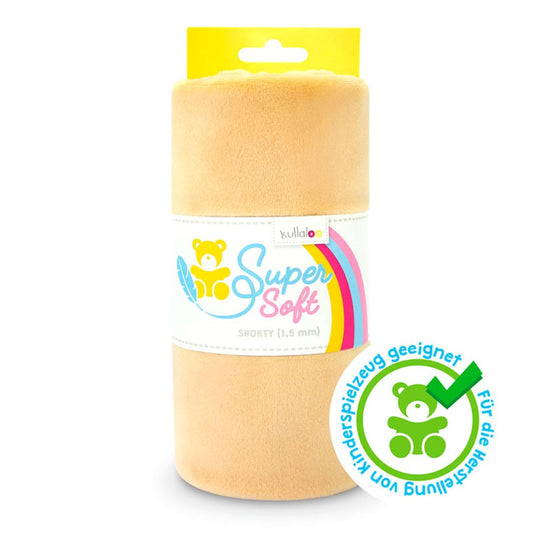 Kullaloo Plüschstoff Super Soft Shorty 1,5 mm beige 62319