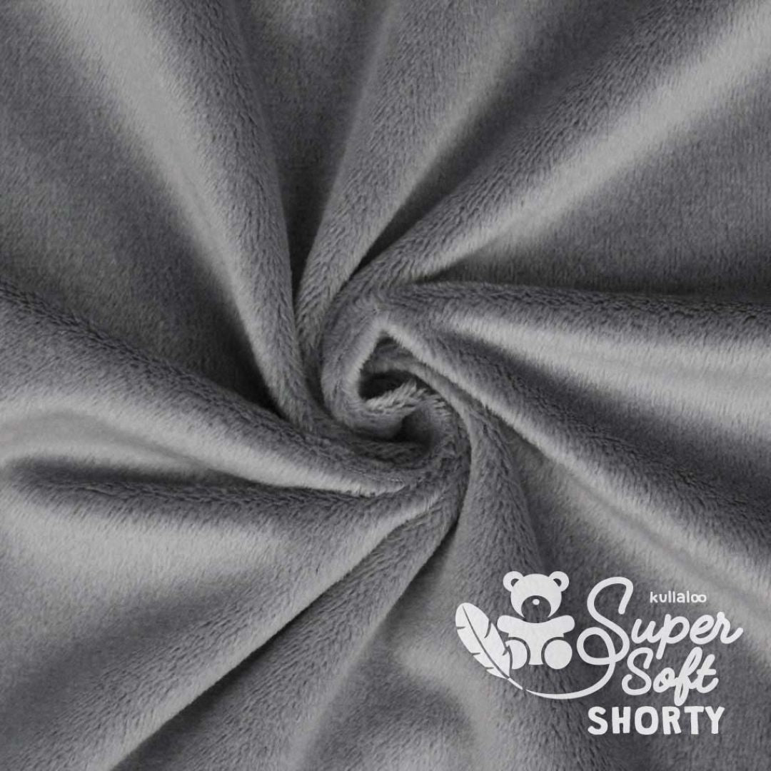 Kullaloo Plüschstoff Super Soft Shorty 1,5 mm aschgrau 62324