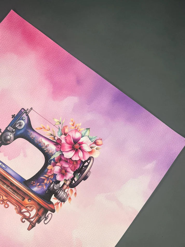 LAMANINA Kunstleder Panel Nähmaschine Pink