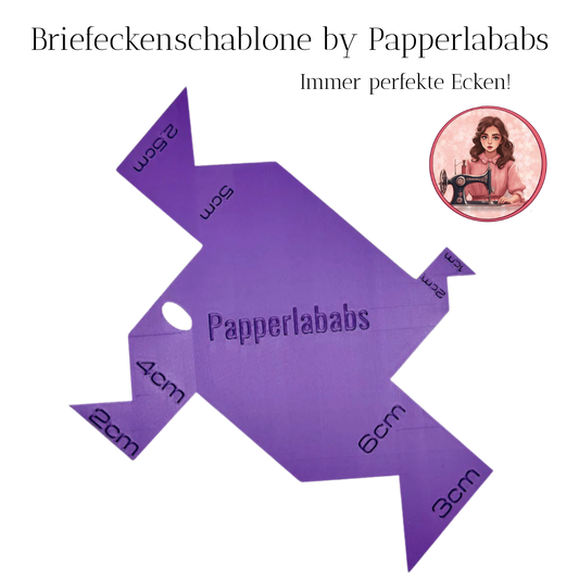 Papperlababs Briefeckenschablone "flieder"