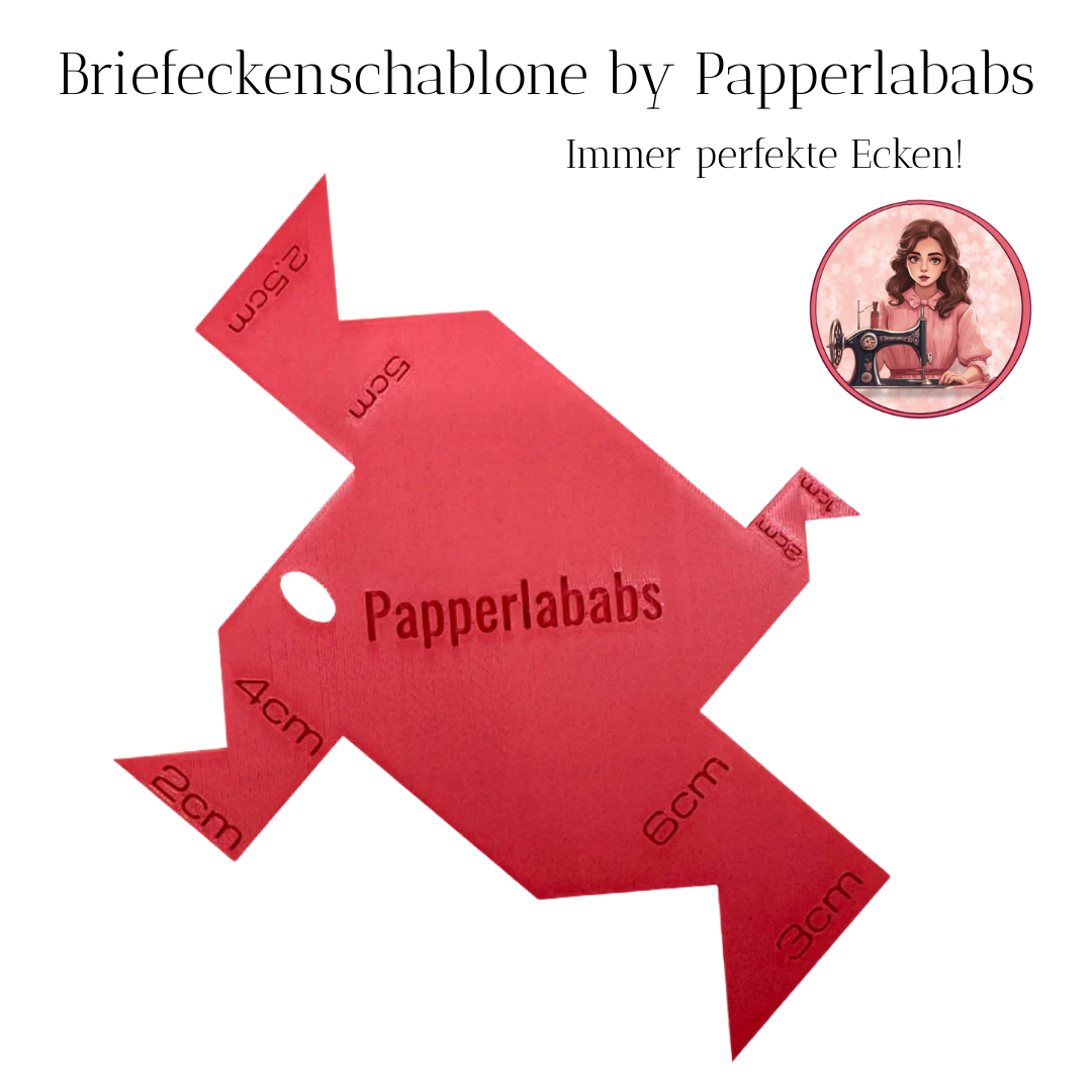 Papperlababs Briefeckenschablone "koralle"