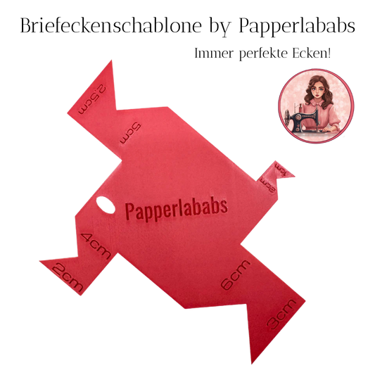 Papperlababs Briefeckenschablone "koralle"
