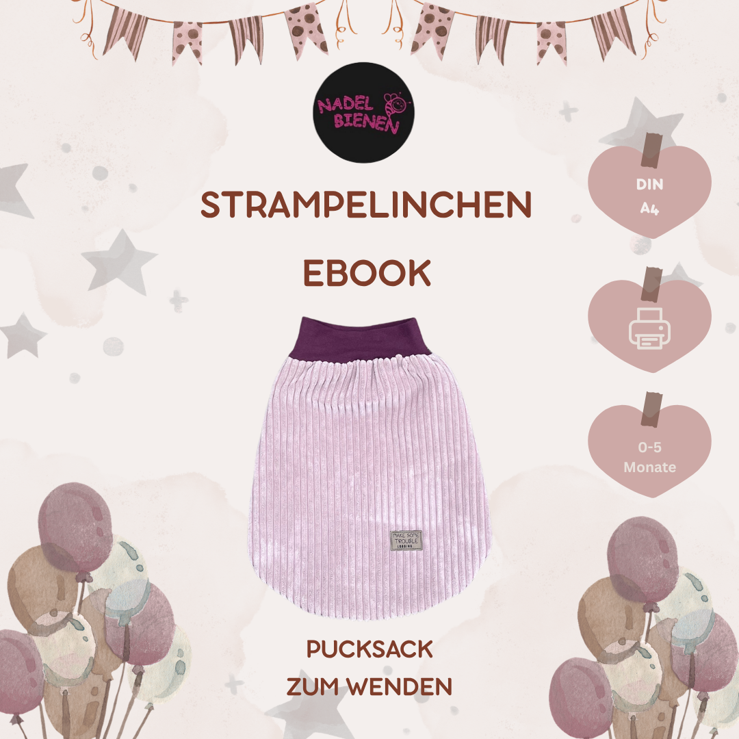 Nadelbienen E-Book "Strampelinchen" Wende-Pucksack